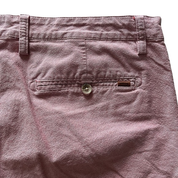 Chaps Men's Size 38 Stretch Red Maroon Chino Shorts Pockets Cotton - Picture 5 of 7